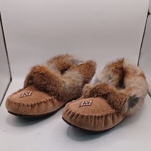 NEW Manitobah Mukluks Street Suede Moccasin-Oak Women Size 9 US